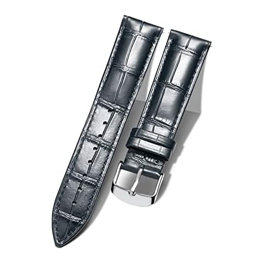 BINLUN Correa de Reloj Cuero Liberación Rápida Correa Reloj de Piel Patrón Cocodrilo Hombres/Mujeres 10Colores Apto para Samsung Galaxy Watch Compatible para Garmin Forerunner(Negro,23 MM)