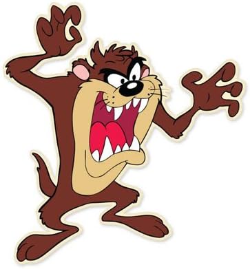 TAZ Tasmanian Devil Vynil Car Sticker Decal - 5"