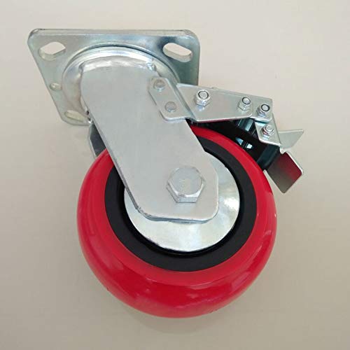 Roulette robuste de 125 mm haute résistance avec frein mécanique de précision - 2