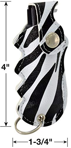 Pepper Defense Pd-2 Pepper Spray Keychain Grip Holster - Maximum Strength 10% Oc Formula - Emergency Self Defense Personal Protection & Campus Safety (Zebra) #TOP4
