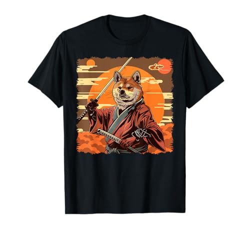 Shiba Inu Dog Japanese Art Samurai Ukiyo-e T-Shirt