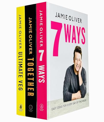Jamie Oliver 3 Books Collection Set (Together Memorable Meals Made Easy, Veg Easy & Delicious Meals for Everyone, 7 Ways Easy Ideas for Every Day of the Week)