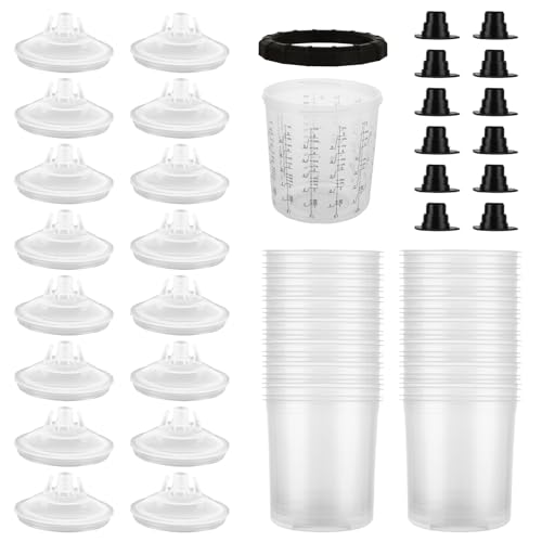 25 Pack Disposable Paint Sprayer Gun Cup Liners