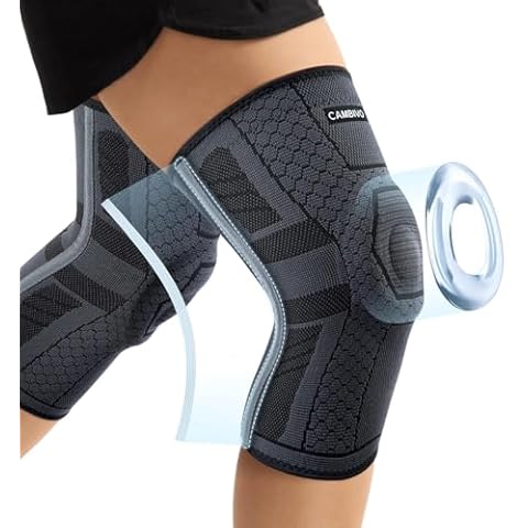 CAMBIVO Upgraded Knee Support with Stabilizers Cover