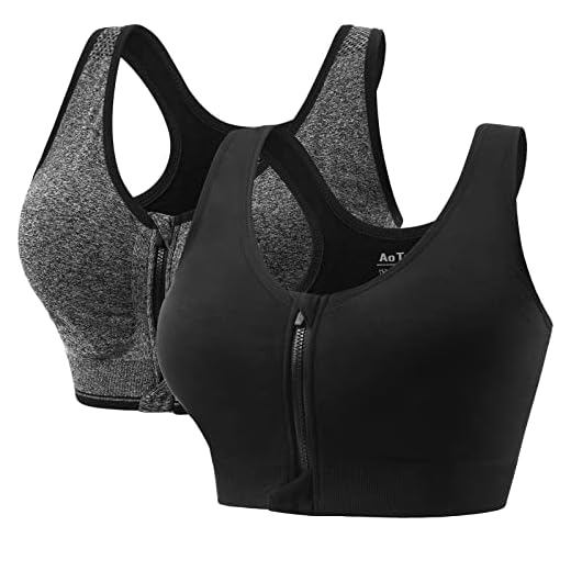 Sloggi Damen BH 24/7 Cotton N, Weiß (White 03), Gr. 75B 6 AoToZan 2 Sport-BHs mit Reißverschluss vorne, mit abnehmbaren Pads für Damen, Laufshirt, Yoga, Tanktop, schwarz grau, S