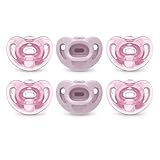 NUK Comfy Pacifiers, 0-6 Months, 6 Count (Pack of 1)