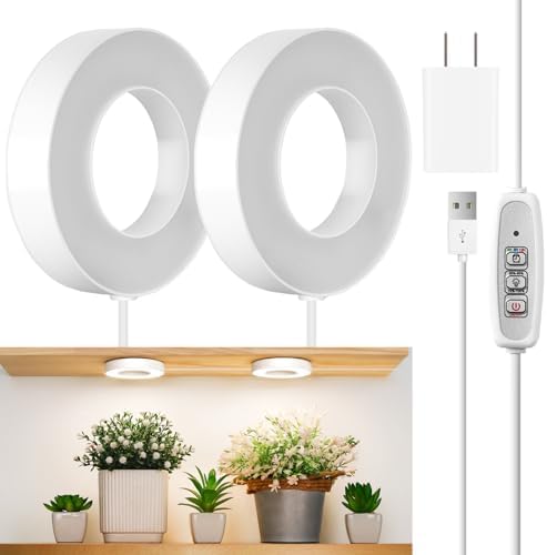 Under Cabinet Grow Light: Explore the Top 5 Picks You Didn't Know You Needed 8 SAVILER Ceiling Grow Light for Indoor Plants, 3.54" Small 96 LEDs Under Cabinet Plant Light with 4/8/12 Timer, 4 Dimmable Brightness Mode, Dual Head, Cord
