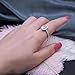 Bellitia Jewelry Women's 925 Sterling Silver Pink Padparadscha Sapphire Ring, Fashion Promise Anniversary Propose Wedding Ring with Simulated Gemstones for Women, Size 7