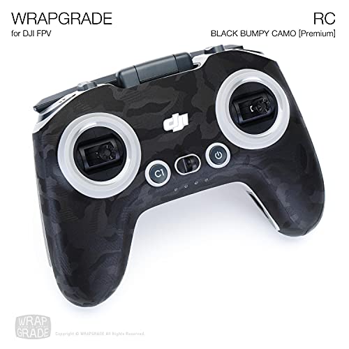 Image of WRAPGRADE Skin Compatible with DJI FPV /DJI FPV Remote Controller 3 (Black Bumpy CAMO)