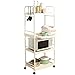 MTYLX Carrito, Carrito, Carritos Domésticos de Varias Capas, Carritos Familiares Asas Laterales Ruedas Giratorias Alenamiento Multifunción para Baño Oficina Fácil de Mover, 2 Tamaños,Blanco,Los 62X39