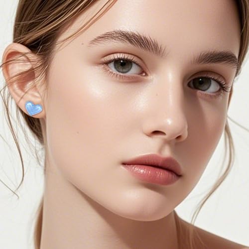 Image of Plastic Earrings for Sensitive Ears Flower Studs for Women