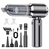 Bizcasa Aspirateur à Main sans Fil 4en1,22000PA,3 Vitesses,Moteur sans Balais Souffleur de Poussière,Vaporisateur Comprimé,Portable Mini Aspirateur pour Voiture,Cuisine,canapé,Bureau,Poils d'animaux