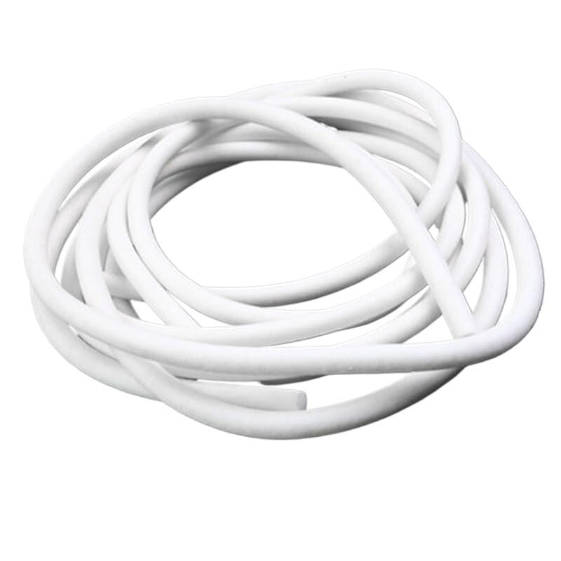 Burletes, cinta de espuma, espuma de alta densidad Cinta excluyente de borrador, cordón de espuma VMQ blanco redondo de 3 metros, tiras de sellado de varilla de respaldo de esponja de diámetro de 1-25