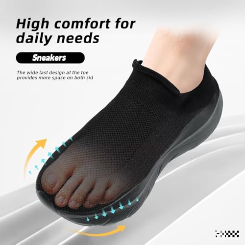 Mens Walking Shoes Running Athletic Sports Sneakers Slip on Mesh Lightweight Breathable Tennis Gym Soft Sole3