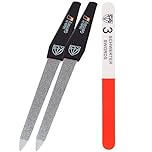 3 Swords Germany - Sapphire Metal Nail File 2 Pieces with 1 PIECE 3-Way Nail Buffer – Nail Care for You Made in Germany