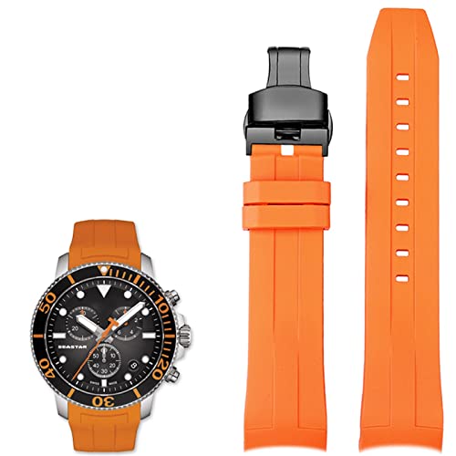Correa de silicona de 22 mm para Tissot T120, ideal para tus aventuras deportivas y buceo