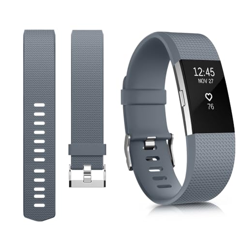 Image of Tobfit Watch Strap Compatible for Fitbit Charge 2 (Watch Not Included), Removable Soft Belts for Charge 2 Wristband, Smartwatch Band for Men & Women