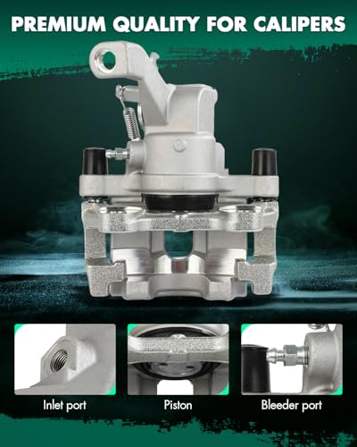 Image of SCITOO 19B3896 19B3897 Rear Left & Right Disc Brake Calipers Assembly w /Bracket For Jaguar For S-Type /For Vanden Plas /For XF /For XJ /For XJ8 /For XK /For XKR