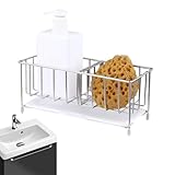 juxouoo Portaesponjas para Fregadero - Estante Organizador para Esponja del Fregadero - Soporte para Paño de Cocina | para Cocina Restaurante Encimera Baño Apartamento Hotel