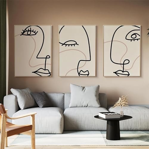 Affiches abstraites de courbe de visage KEBIA 80x110cm