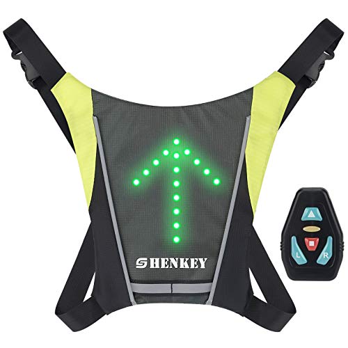 Gilet indicatori di Direzione a LED, gilet riflettente a LED con indicatore di direzione -...