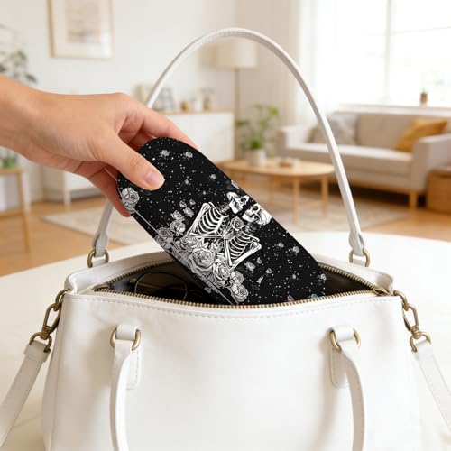 Image of Glasses Case Hard Shell,Portable Protective Eyeglasses Case, Eyeglass Holder Box with Cleaning Cloth,for Women Men
