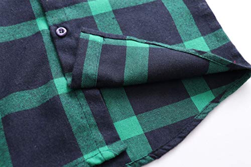 Little Boys' Long Sleeve Button Down Plaid Flannel Shirt3