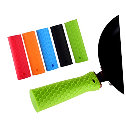 Cubierta de mango de silicona para ollas: pack de 4 piezas antideslizantes en color azul 6