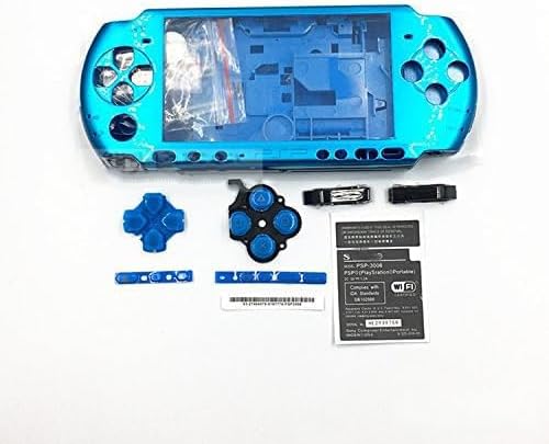 GGZoneFull Housing Case Cover Shell With Buttons Screws Screwdrivers Replacement For PSP 3000 3001 3002 3003 3004 (Blue)