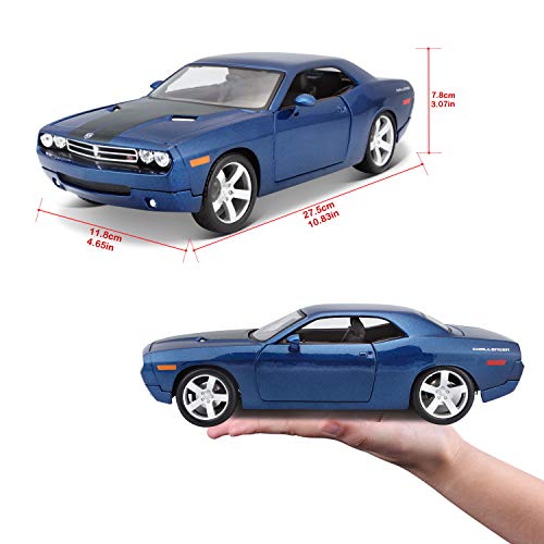 Maisto 531396 Dodge Challenger Concept modelauto schaal 1:18, blauw - Afbeelding 7