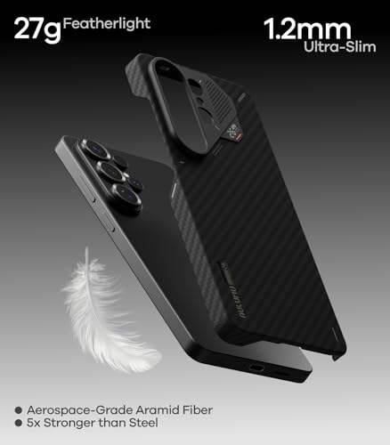 Image of Aulumu S26 Ultra Galaxy Aramid Fiber Magnetic Case | 1500D Ultra Slim Woven | Compatible with MagSafe | Passive Cooling Samsung Galaxy S26 Ultra Case