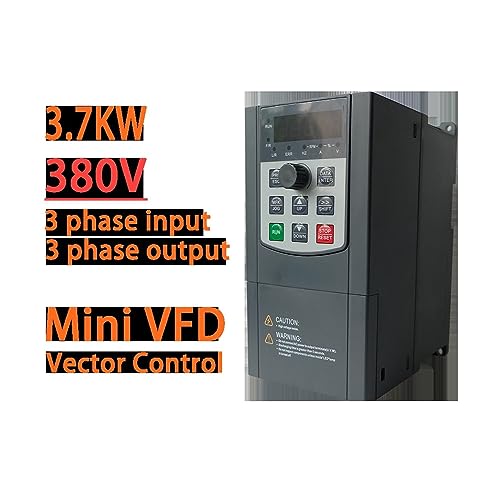 Napęd VFD, 3.7/4/5.5KW 380V fazy 5/7.5HP sterowanie wektorowe VFD ekonomiczny przemiennik częstotliwości dla prędkości silnika mały falownik(3.7KW)