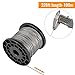 1/16 Wire Rope, 1/16 galvanized cable, 328FT Wire Cable, 304 Stainless Steel Aircraft Cable with 120 Pcs Aluminum Sleeve, 7x7 Strand Core 368 lbs Breaking Strength for Outdoor Garden Craft Clothesline