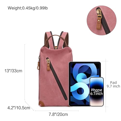 Image of KL928 Canvas Sling Bag crossbody Bags Small Backpack Pack Travel Purse convertible purses for Women Men