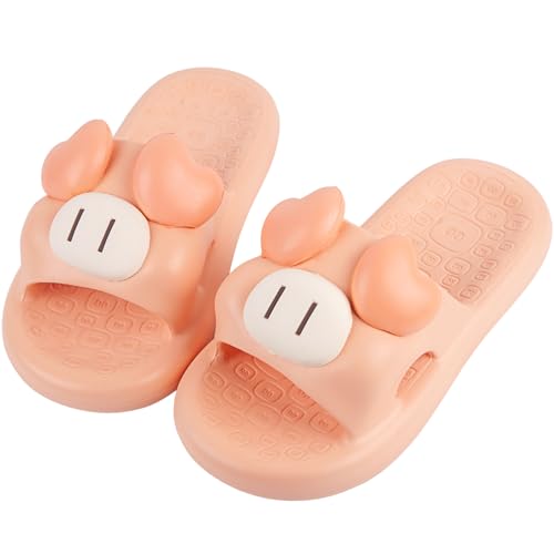 Women Cute Cartoon Open Toe Animal Shape Slippers Cozy House Slides Anti-Slip Thick Bottom Home Beach Sandals Shoes Indoor Outdoor