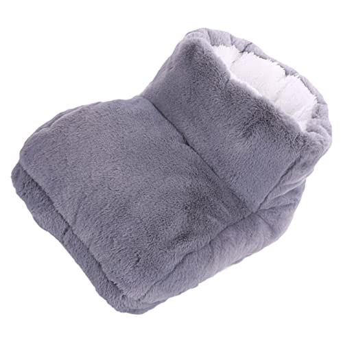 FOMIYES Foot Warmer Feet Warmers for Men Heating Pad Supplies Electric Heated Slippers Legs Heated Shoes Foot Spa Heel Foot Heater Toe While Releasing Feet Warmers for Women Plush Grey
