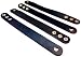 (4-Pack) TheAwristocrat Blank Black Leather Bracelets DIY Craft Wristbands - Customize & Personalize (Black)
