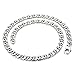 AMDXD Collana Cubana Uomo d'Argento, semplicità Hip Hop Frenare Catena di Collana da Uomo 600x9.5mm