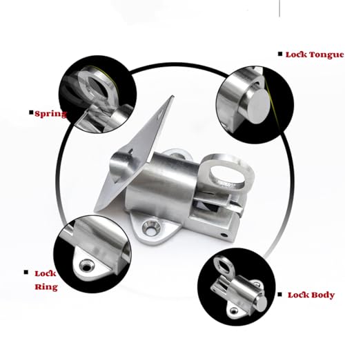 Image of Door Latch, Door Lock Latch, Easy Installation Spring Loaded 46 * 50 * 44mm Pull Ring Bounce Zinc Alloy Automatic Door Bolt Cabinets for Doors
