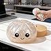 Dumpling Squishy, 2PCS Glitter Dumpling Squishy Toys, Squishies Dumplings with Mystery Steamer Box, Stress & Anxiety Relief Toys for Kids & Adults Non-Edible (Glitter White Gold)
