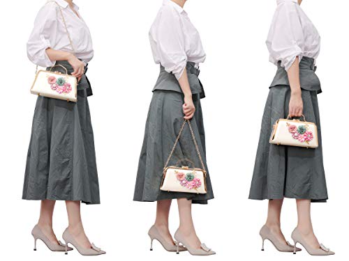 Molshine-Retro-Flowers-Evening-Handbag-Mosaic-Rhinestone-Shoulder-BagClassic-Fashion-Totes-Party-Clutch-Purse-for-Women-Home-Travel-Outdoor