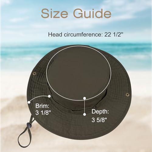 Image of Bucket Hat Wide Brim UV Protection Sun Hat Boonie Hats Fishing Hiking Safari Outdoor Hats for Men and Women