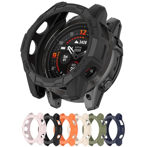 Coque Garmin Quatix 7 Pro en TPU noir protection antichoc souple