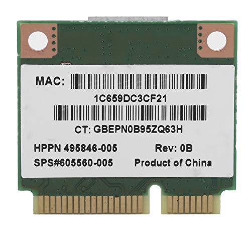 Tarjeta de Red Inalámbrica Gugxiom AR5B95 para Laptop, 150 Mbps 2.4GHz 802.11b/g/n Mini PCI-E interna miniatura 7