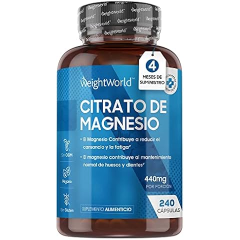 Citrato de Magnesio 1480mg, 240 Cápsulas Veganas Cover