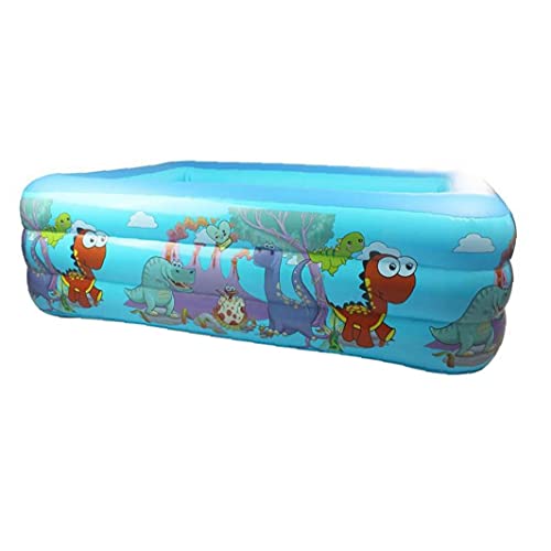 Opblaasbaar zwembad, verdikt 2-laags Kids Water Play Padding Bathtub Blue 120cm, Baby Badzwembad, - Image 3