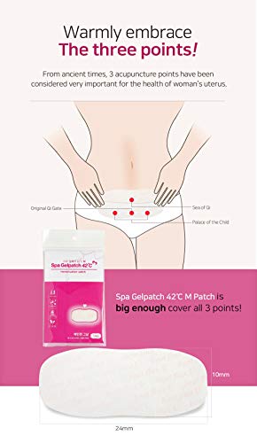 Spa Gelpatch 42 Degree Menstruation Patch For Cramp Relief And Pms, Disposable, Adhesive Heat Therapy Patches, Pack Of 5 Menstrual Heat Wraps, Menstrual Tummy & Back Pain Relief Patches #TOP3