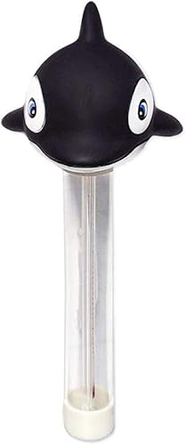 Miniatura 10 de NY Termómetro flotante para piscina, termómetro de agua de estanque con cuerda, termómetro de piscina para bebés para piscinas al aire libre e