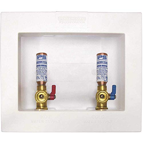 IPS 85716 Washing Machine Box with Pex Valves and Hammer Arrestors