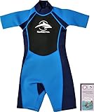 Lampiphant Konfidence Shortie, Neopren Anzug/Wetsuit, 7-8 Jahre, blau